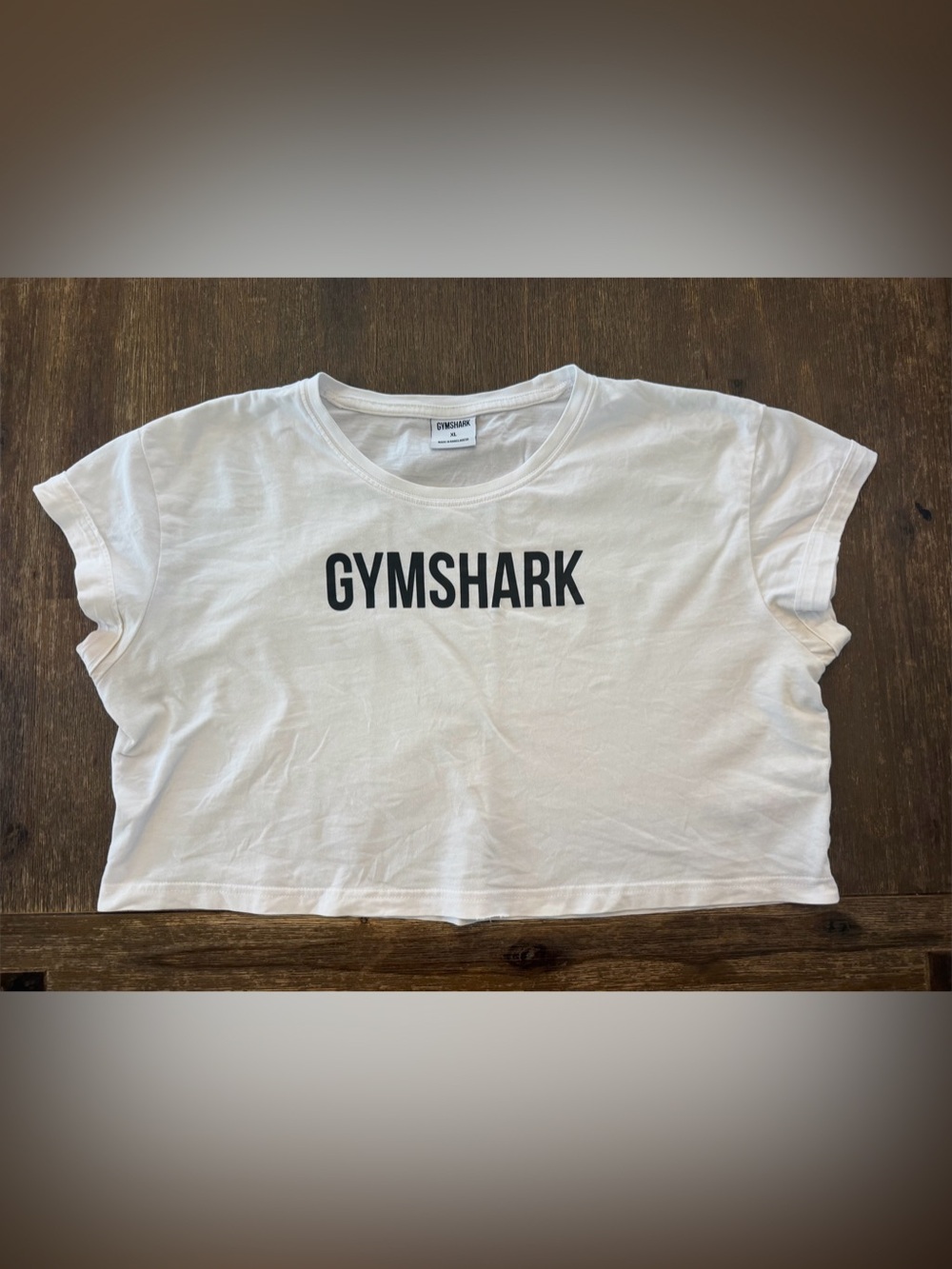 Gymshark White Cropped Tee XL